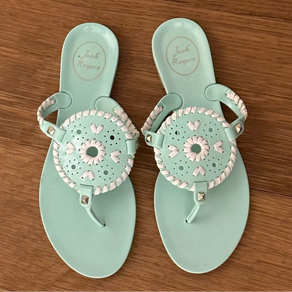 Jack Rogers Shoes - Jack Rogers Mint Green Pastel Georgica Jelly Flip Flop Sandals 8
